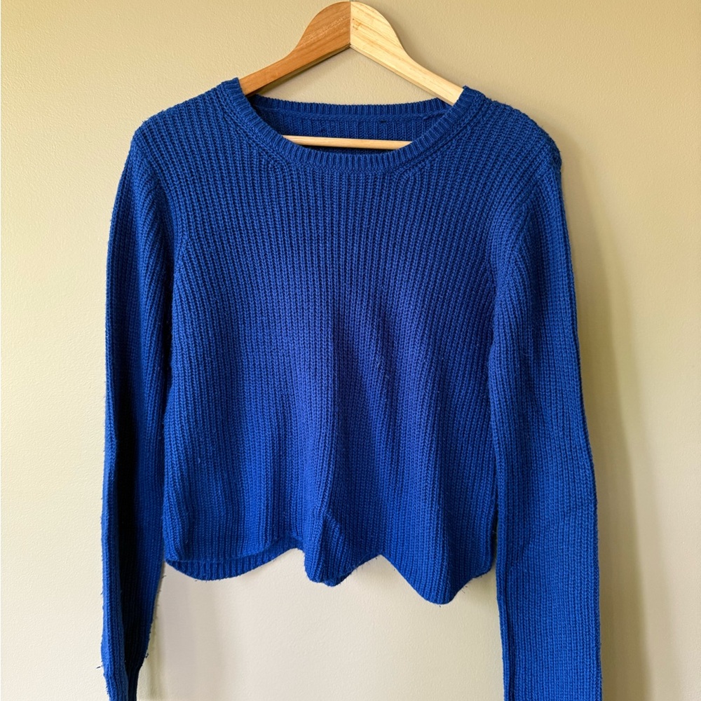 Garage Royal Blue Crew Neck Sweater